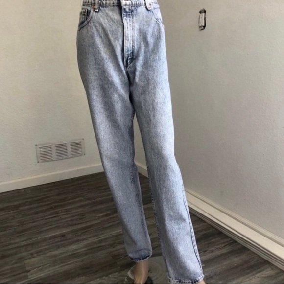 Vintage LEVI’S 550 raw hem on waist high waist jeans blue - Picture 4 of 16